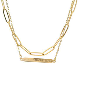 Mana Wahine Double Chain Necklace - Gold