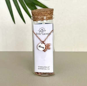 ROSE GOLD HONEY BEE NECKLACE