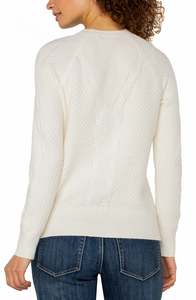 Crew neck raglan sweater - Alabaster