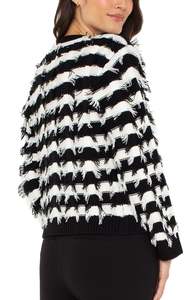 Black & White Fringe Cardigan