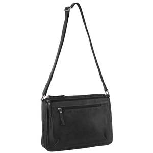 Bags: MILLENI BLACK NAPPA LEATHER HANDBAG