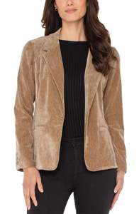 Jackets: Fitted Blazer - Khaki Brown