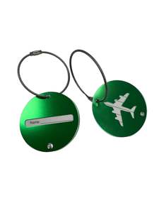Aluminium Alloy Round Luggage Tag - Various Colours