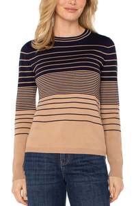 Navy/tan stripe sweater