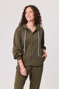 Classified Aspen Hooded Fleece Jacket - Khaki