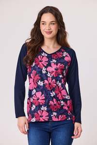 Democracy Tessa Knit Top - Navy