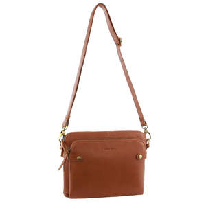 Womenswear: Pierre Cardin Leather Crossbody Bag - Tan