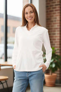 Givoni: Crossover neck top - Ivory