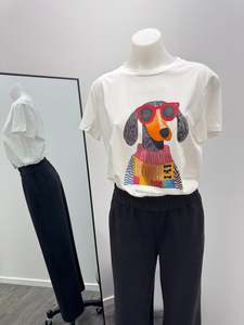 Just Landed: Fashion Dog Tee - White