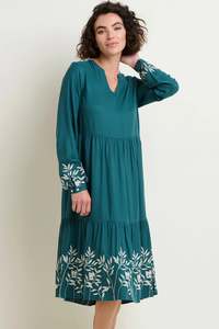 Brakeburn: Anwen Embroidered Midi Dress