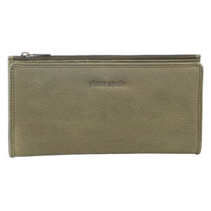 Pierre Cardin: PIERRE CARDIN LEATHER WALLET - OLIVE