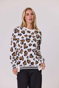 Social Media: Classified Heart Print Sweatshirt