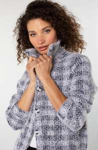 Check bomber jacket