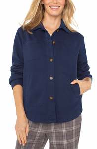 Navy shacket