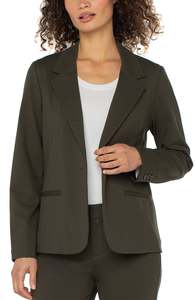 Button Blazer - Forest Night