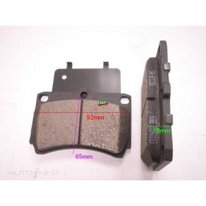 Suspension Parts: Royale Brake Pads - Front, SAS-BP1158 (Mazda 323, Ford laser, Kia Rio)