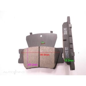 Suspension Parts: Royale Brake Pads Rear- SAS-BP1832 (Toyota Camry, Rav 4 ABS 06-)