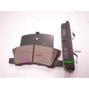 Suspension Parts: Royale Brake Pads - SAS-BP1464 (Mitsubishi Various 00 & Peugeot)