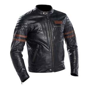 Apparel: Richa Curtiss Leather Jacket - Green / Brown