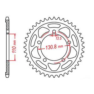 Drive Components: MTX 007 Steel Rear Sprocket #525