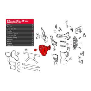 Lighting: Leatt Knee Cup C-Frame - Carbon Left