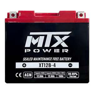 Battery: MTX Power Battery AGM - XT12B-4