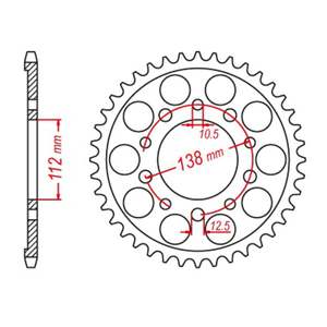 MTX 1303 Zero Alloy Rear Sprocket #520 - Black (41T)
