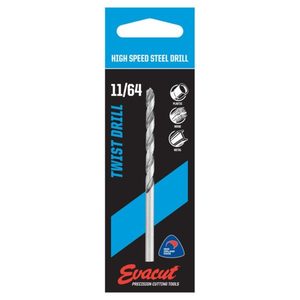 Products: 11/64 Hss Jobber P/P Evacut 11/64 Jobber Drill Bit - Tool Express Remake