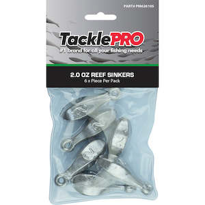 Sinkers: TacklePro Reef Sinker 2.0oz - 6pc Pack