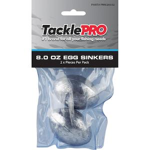 Tacklepro Egg Sinker 8.0Oz - 2Pc | Sinkers - Egg