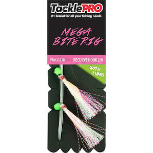 Snapper Catchers: TacklePro Mega Bite Rig Pink & Lumo - 2/0 Recurve Hook