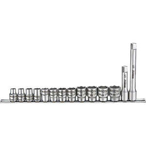 14Pc 3/8In Dr.4430 (Ss) Skt Set 8-19Mm (6-Pnt)** | Socketry - 3/8 Inch Drive