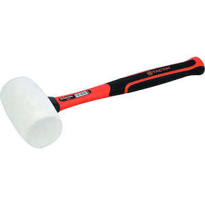 Striking Tools: Tactix Mallet Rubber 65Mm White Fiberglass | Striking Tools - Rubber Mallets