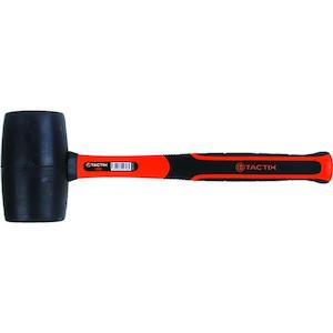 Striking Tools: Tactix Mallet Rubber 65Mm Black Fiberglass | Striking Tools - Rubber Mallets