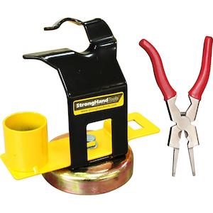 Table Accessories: Stronghand Mig Gun Holder With Accessory Plate & Mig Plier | Table Accessories - Mig Gun Rests