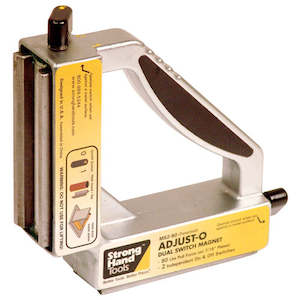 Strong Hand Adjust-O 90° Dual Switch Magnet Square 55kg, 25mm min steel width