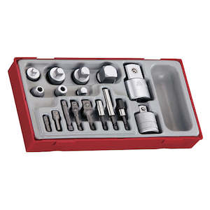 Socket Adaptors: Teng 17pc Multi-Drive Adaptor Set - TC-Tray