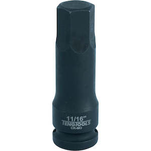 Teng 1/2in Dr. Hex Bit Impact Socket 11/16