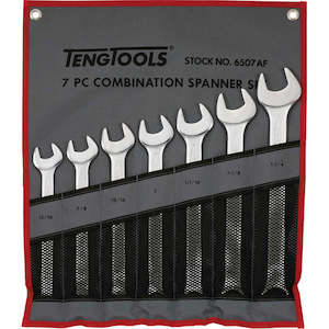 Teng 7pc Combination AF Spanner Set w/Wallet 13/16-1-1/4in