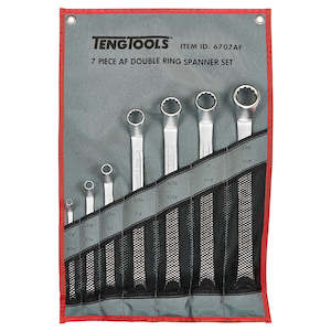 Spanner Sets: Teng 7pc Double Open-End Spanner Set 1/4-1-1/4in