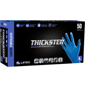 Sas Thickster Pf Latex Gloves Large (Box 50)
