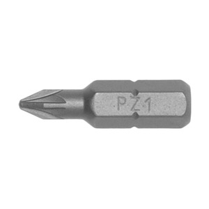 10pc 1/4in Hex PZ 1 Bit X 25mm (L)