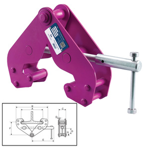 LIFTING & RIGGING - Tooltime Online: ITM Beam Clamp-1 Ton-230mm Beam Width