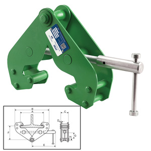 LIFTING & RIGGING - Tooltime Online: ITM Beam Clamp-2 Ton-230mm Beam Width
