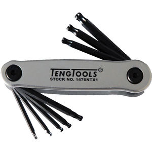 Handtools: Teng 8pc TX Set With Ball Point End (Folding)