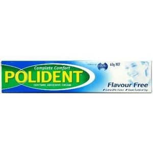 Products: Polident Denture Adhesive Cream Flavour Free 