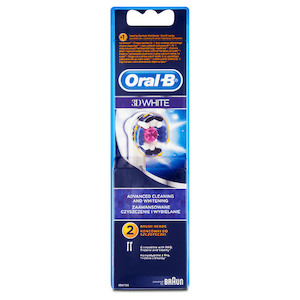 Products: Oral-B 3D White (Pro White) Toothbrush Head (2 Pack)