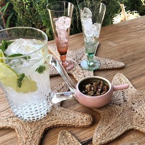 Jute Placemat or Trivet | Starfish