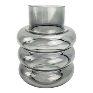 Decor: Ring Glass Vase | Steel | Medium