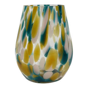 Speckle Glass Vase | Blue Beige | Medium
